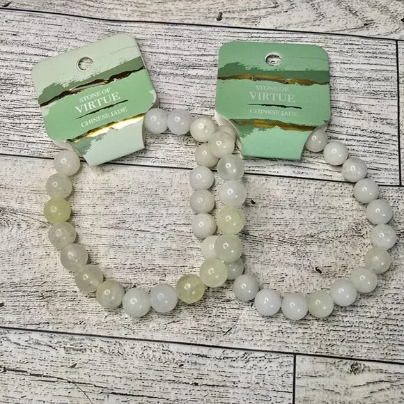 Chinese Jade Crystal Bracelet - Picture 1 of 4